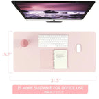 Desk Mat Waterproof PVC Mouse Pad Leather Desk Protective Cover Pink Large Computer Girls Laptop Non-slip Gaming Keyboard Mats