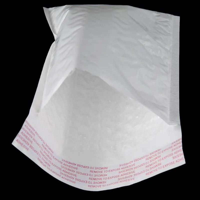 50Pcs Bubble Mailers White Poly Bubble Mailer Self Seal Padded Gift Bag Packaging Envelope Bags Book Shipping Package Bag