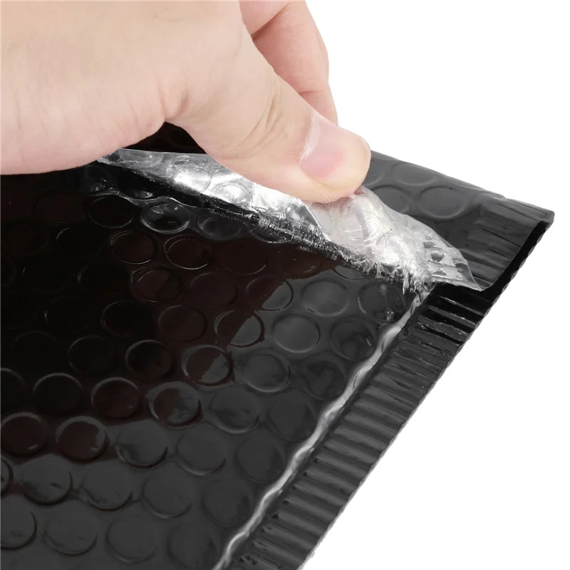50PCS Aluminized Film Bubble Mailer Gold Mailing Envelope Waterproof Courier Bag Padded Bubble Envelopes Pack Bag for Shipping
