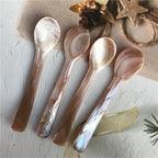 Kitchen Tools 9-13CM Natural Shell Ice Spoon Cream Coffee Caviar Spoon Mother of Pearl Seashells Stirring Spoons Teaspoon Crafts