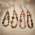 Fashion Women Beaded Phone Charm Strap Ins Wrist Hanging Ornament Phone Case Keychain CCD Camera Anti-Lost Lanyard