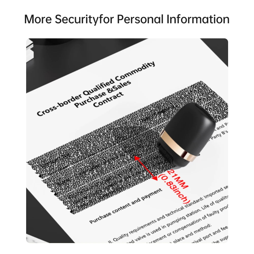 ID Protector Ink Roller Wide Identity Theft Protection Confidential Roller Signature Stamp for Data Privacy 21mm Scrolling Width