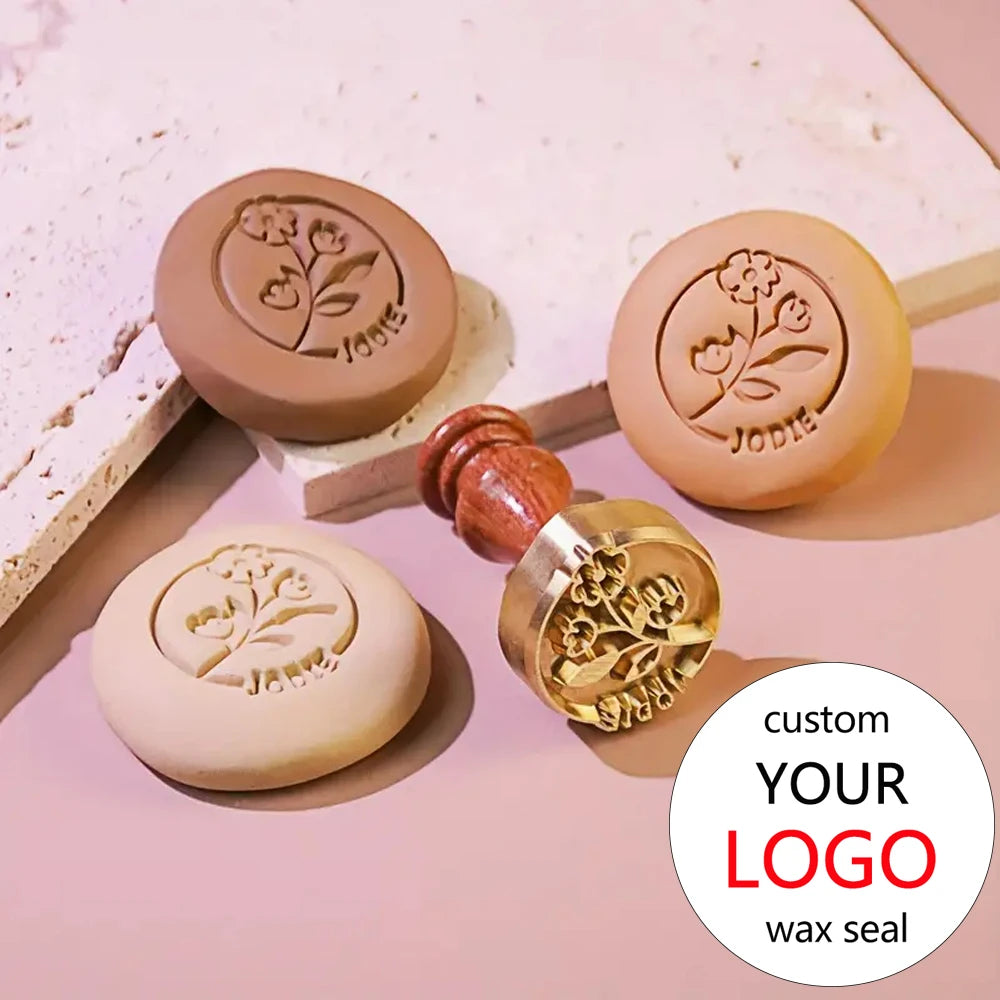 Custom Pottery Stamp for Clay Stamps Personalized Logo & Design Maker,Perfect for Ceramics Logo Design Seal (2.5cm- 5cm)