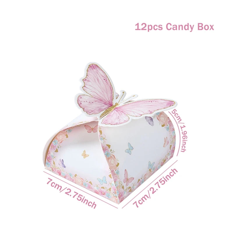 Butterfly Birthday Party Decoration  Butterfly Party Disposable Tableware Paper Cup Plate Birthday  Party