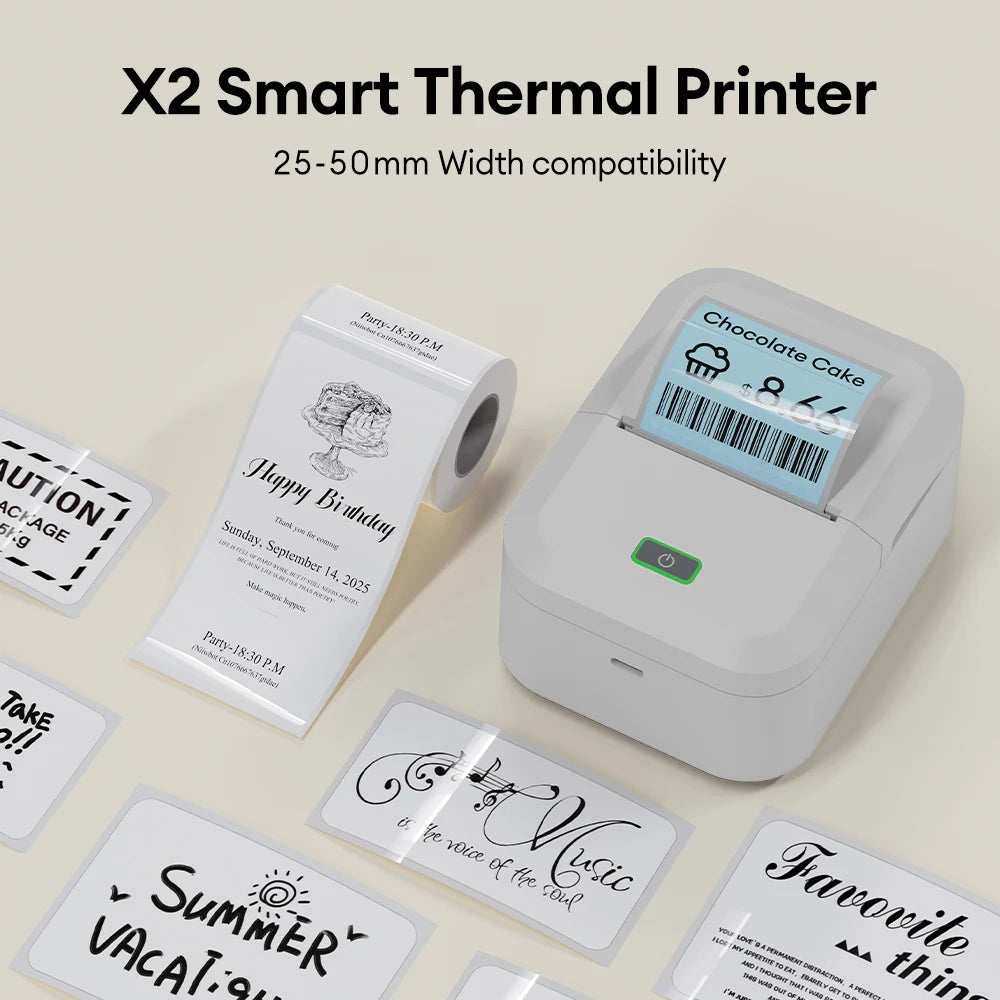 Marklif X2 Portable Thermal Printer Mini Pocket Printer Self-Adhesive Sticker Labeling Machine Similar as B21 B1 Printer Noink
