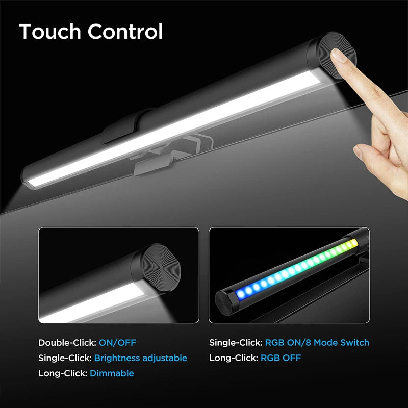 Led Monitor Light Bar Stepless Dimmable Desk Lamp Computer Screen Hanging Light Led Table Lamp Indoor Lighting For Laptop Office