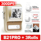 Niimbot 200dpiB21 300dpi B21PRO Label Maker Tag Price Portable Thermal Label Printer with White Photo Labels for Bakery/Business