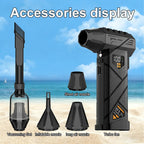 Powerful Violent Fan Air Blower 1000000RPM Turbo Jet Brushless Super Thrust 60m/s 4-Speed USB Rechargeable LED Light Power Bank