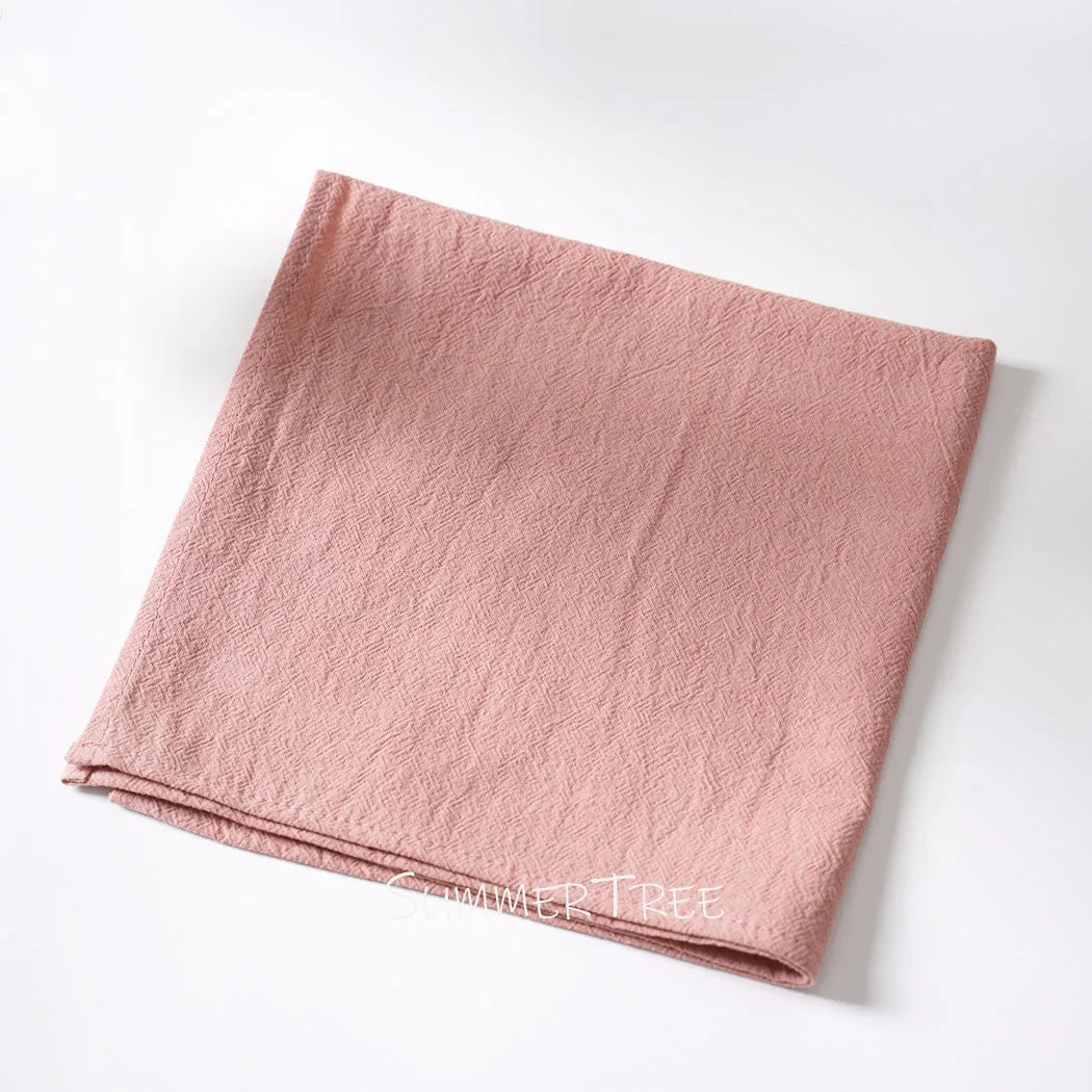 6pcs 40x40cm Cloth Napkins Washed Cotton Dinner Table Napkin Square Soft Absorbent Washable for Home Wedding Party Decoration