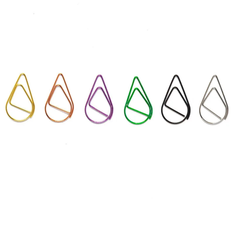 30pcs/pack Colorful Multi Shaped Heart-shaped Paper Clips, Colorful Macaron Mini Shaped Paper Clips