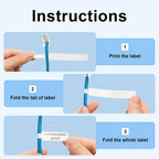 Niimbot Thermal Cable Label 1Roll Paper Adhesive Waterproof Color UV Sticker For D11/D110/D101 Mini Portable Printer Label Maker