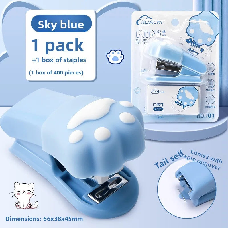 Creative Portable Mini Stapler Set Cute Small Stapler For Students Office Use Handheld Binding Machine With Accessories