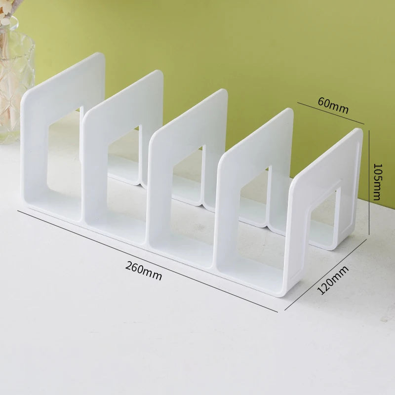 Desktop File Organizer Stackable Storage Tray Clear Paper Rack Stationery Box Transparent Holder Home Office Magazine Book Shelf