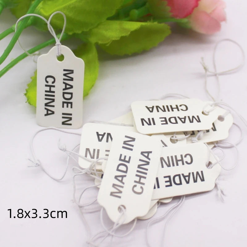 100 pieces of large-sized jewelry price tags, paper price tags, price tags, gold and silver border price tags
