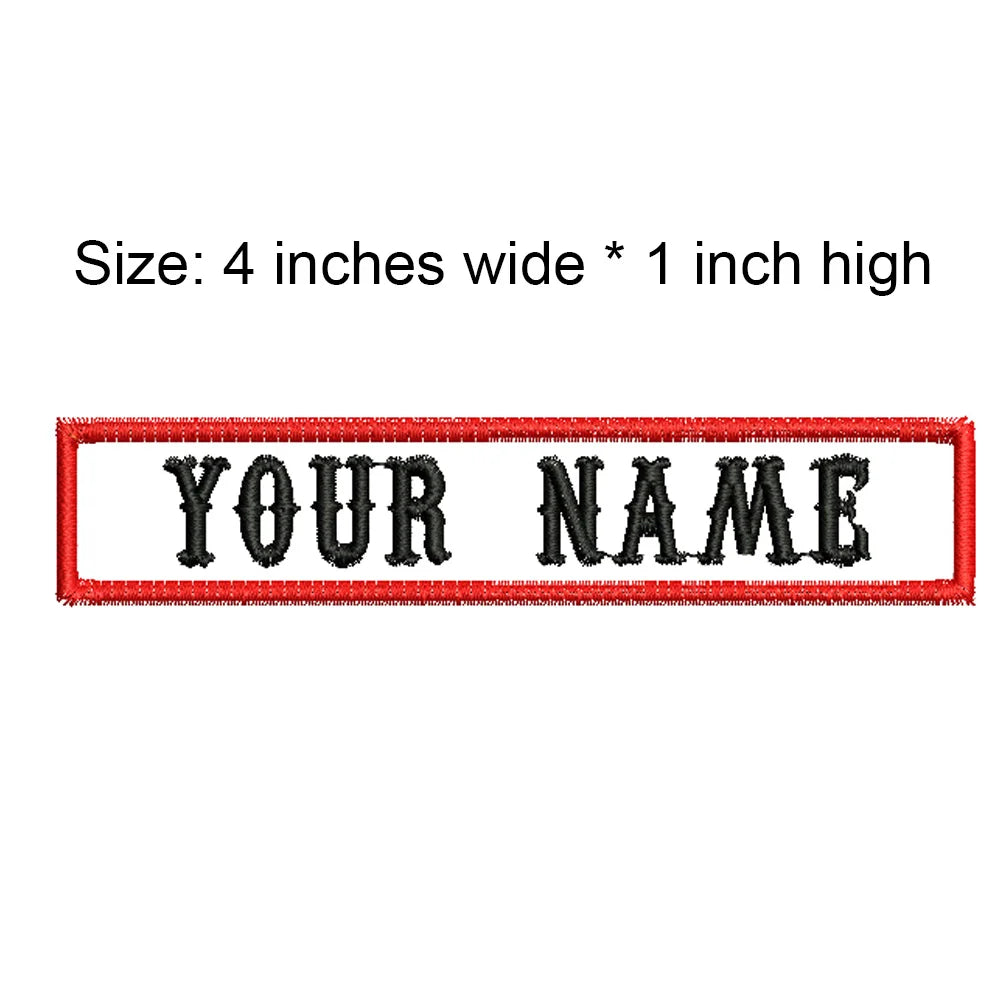 4 Inches Wide Customized Name Small Tag Embroidery Patch Iron On Sew On Clothing For Left Chest Tell Us Need What Texts
