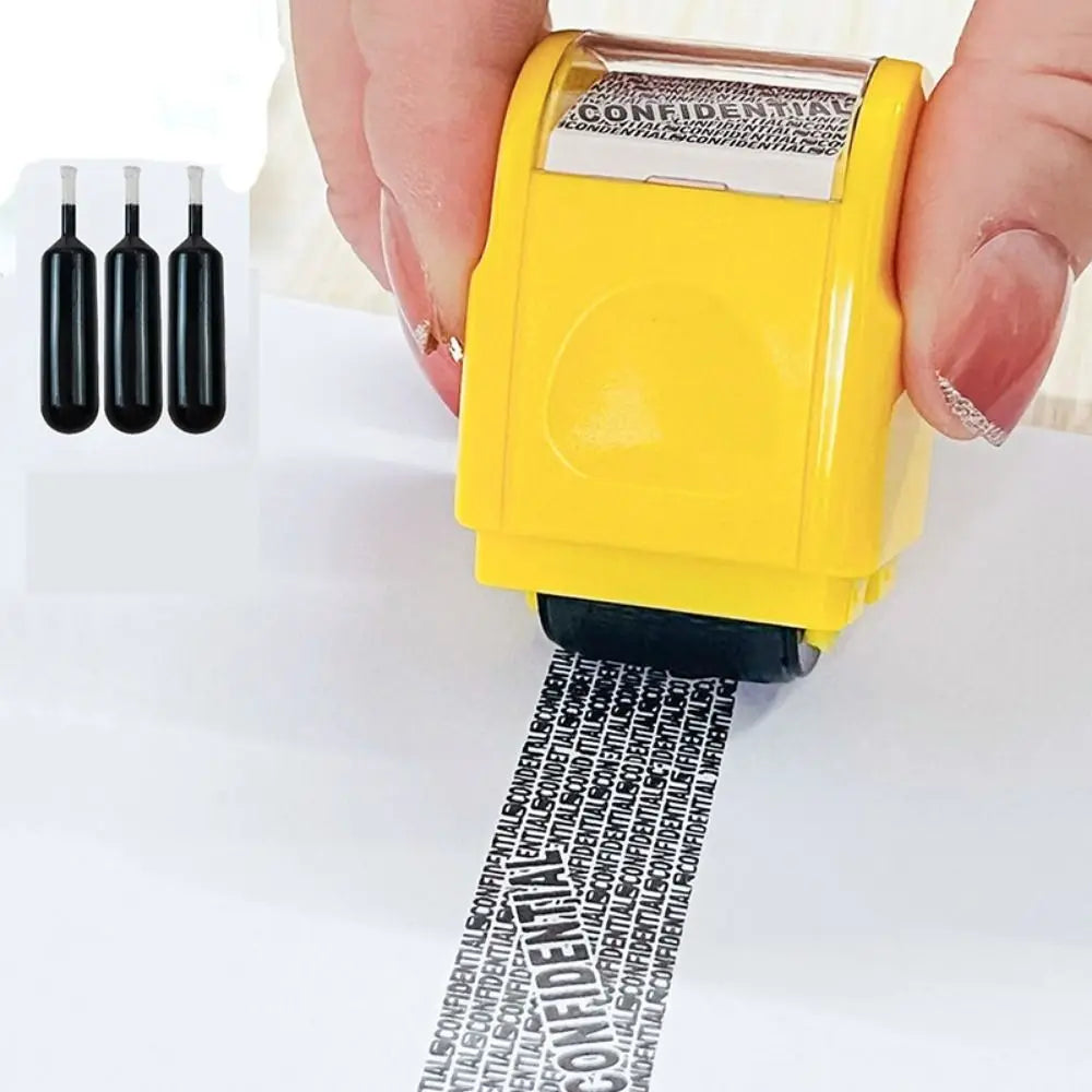 Leakproof Identity Theft Protection Roller Stamp Roller Stamp Portable Manual Roller Stamp Hide ID Garbled Chapter