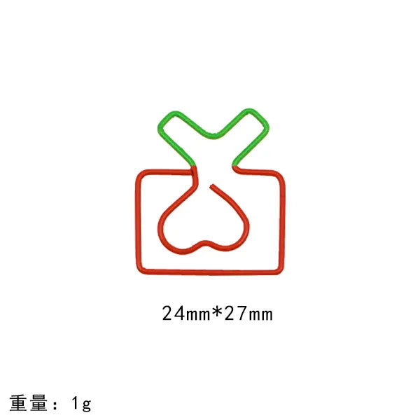 10/20pcs Cartoon Cute Christmas Tree Santa's Hat Creative Tomato Metal Office School Stationery Supplies Cute Paper Clips Gifts