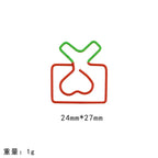 10/20pcs Cartoon Cute Christmas Tree Santa's Hat Creative Tomato Metal Office School Stationery Supplies Cute Paper Clips Gifts