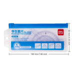 4-Piece Essential Geometry Set-Accurate Protractor, Straightedge Ruler, Triangle Ruler, and Perfect for Students and Architects