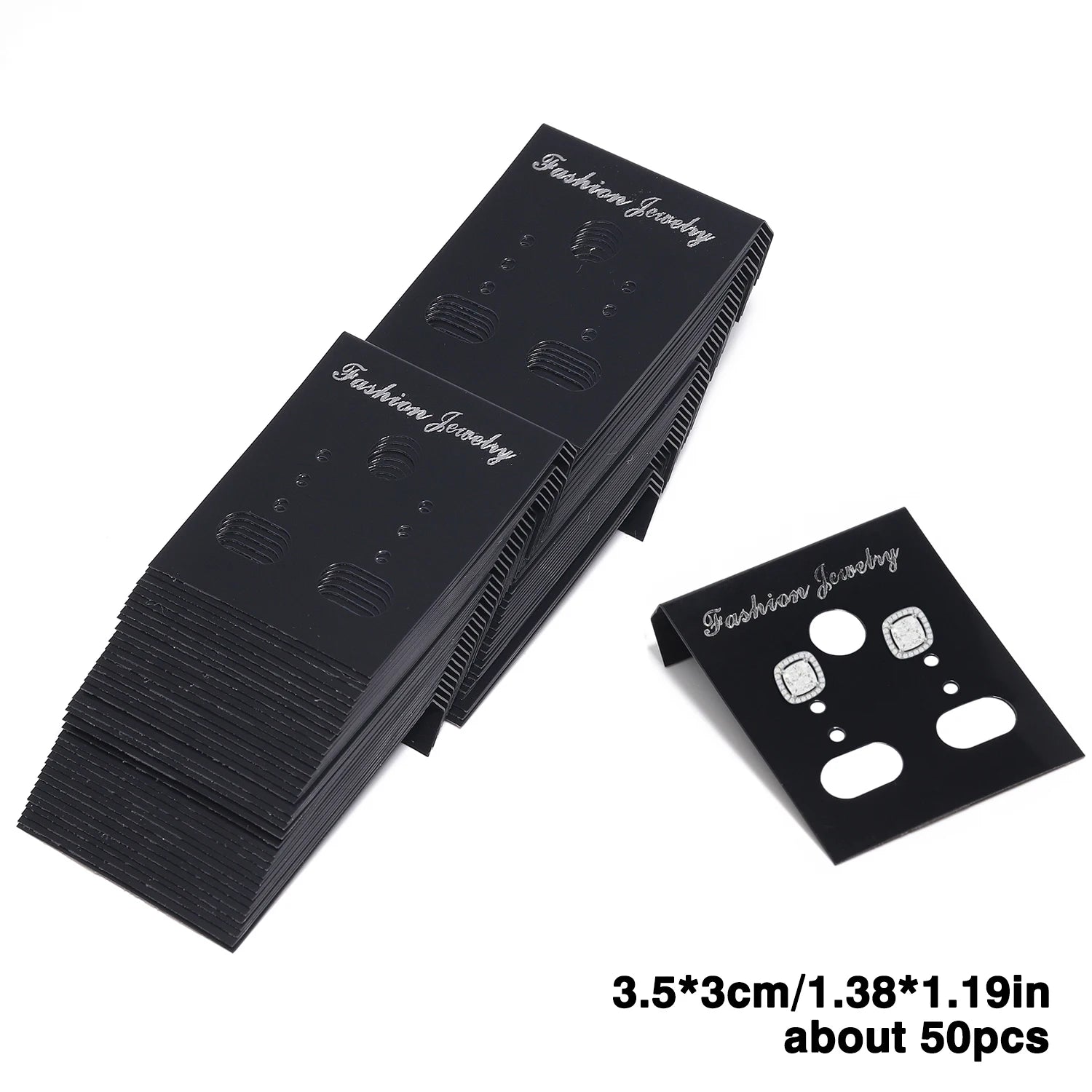 50pcs/pack 3.5x3cm Jewelry Earrings Packaging Display Card Earring Ear Studs Price Tag Earring Post Holder for Jewelry Findings