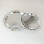 Silver Paper Plates Banner Tablecloth Birthday Party Decor Disposable Tableware Set Baby Shower Wedding Bachelor Party Supplies