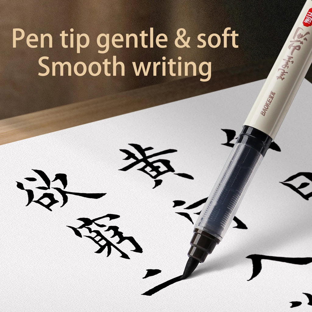 BAOKE S010 Liquid Calligraphy Pen Set 4 Tips Waterproof Pigment Ink Calligraphy Brush Pen