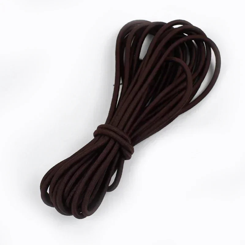 5/10/20/50M 4mm Multicolor Elastic Band Round Hair Bungee Rope Hat Drawstring Rubber Bands Clothes Spring String Cord Sewing Bia