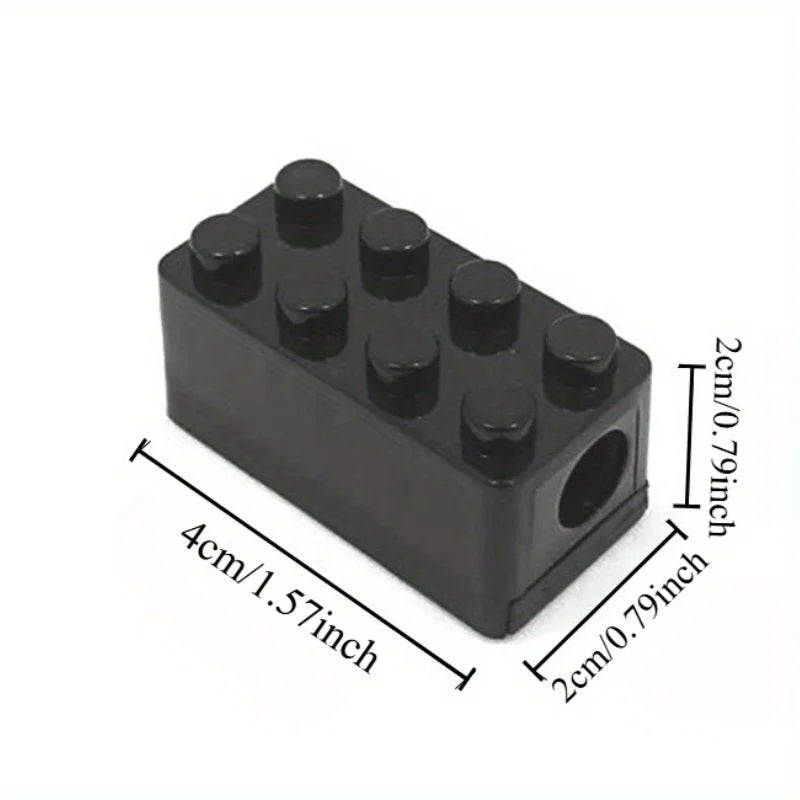 10pcs Building Blocks Pencil Sharpener Office And School Supplies Student Stationery