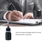 5ml Black Ink Oil Refills For Stamp Multifunctional Practical Stamp Roller AccessoriesWaterproof Privacy Protective Supplies