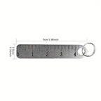 High Quality Portable Stainless Steel Mini Ruler Anti Lost Small Size Metal Ruler Keychain Mini Straight Ruler School Supplies