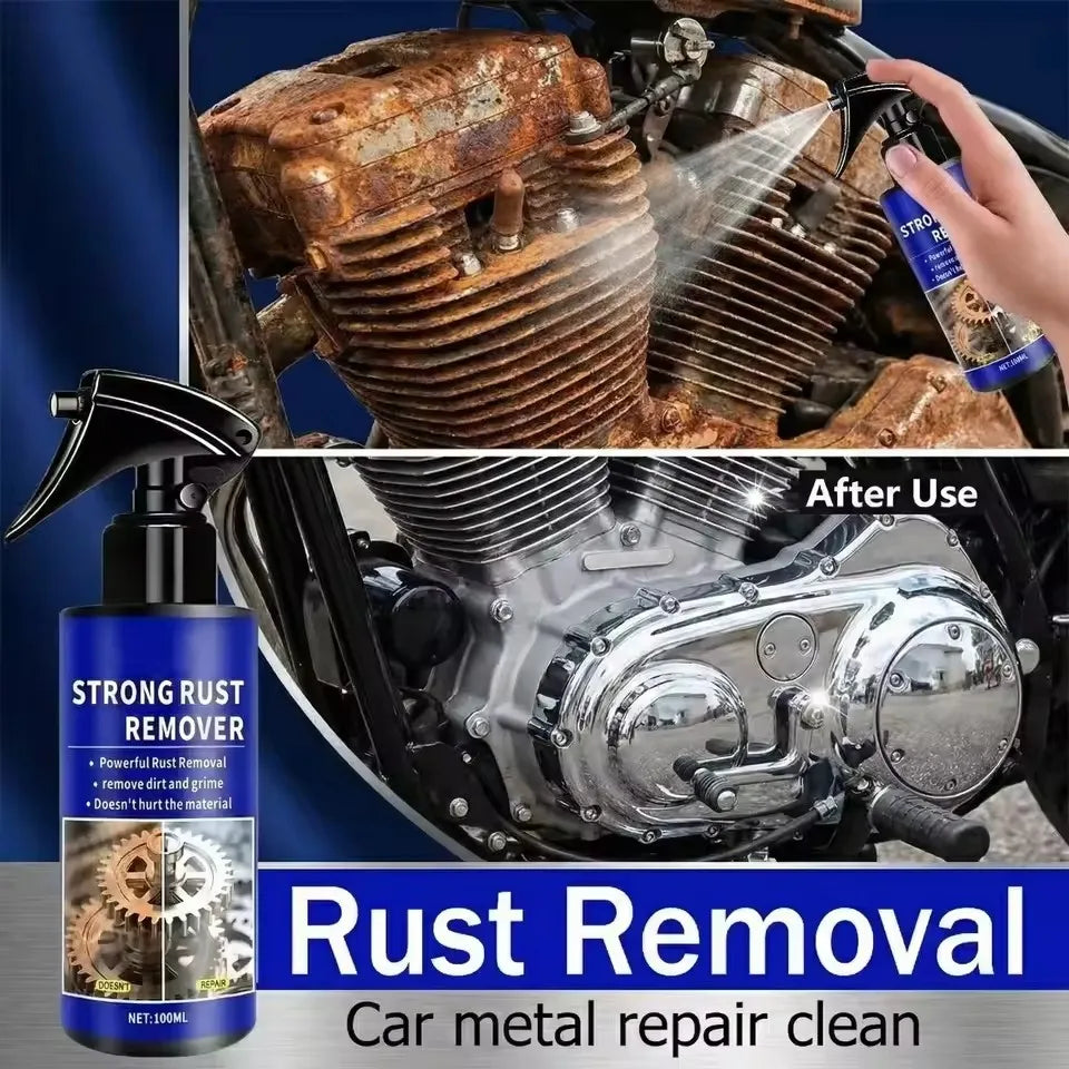 Automotive Car Rust Remover Spray Clean Metal Iron Quickly Auto Exhaust Pipe Rust Derusting Spray Stain Removal Agent