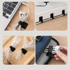 Self Adhesive Reusable Cable Ties Velcro Fastening Wire Organizer Adjustable Cord Holder for Desk Power Cord Management
