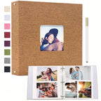 1 Linen Album  3-Ring Scrapbook Album Holds 8x10 5x7 4x6 Photos DIY Album Perfect Gift for Family Weddings and Adventures
