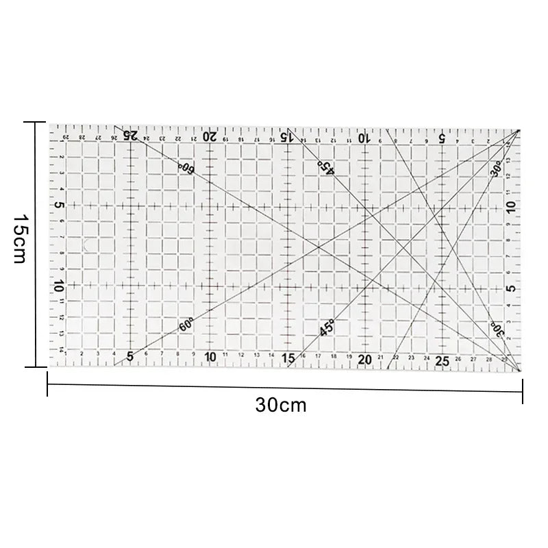 1/2pcs 15cm Quilting Patchwork Ruler Fabric Cloth Cutting Ruler Acrylic Sewing Rulers DIY Knitting Crafts Tailor Sewing Tools
