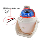 For Boat Yacht Car Waterproof Navigation Compass With Electronic LED Light White/Black Marine Sea Pivoting Marine Compass