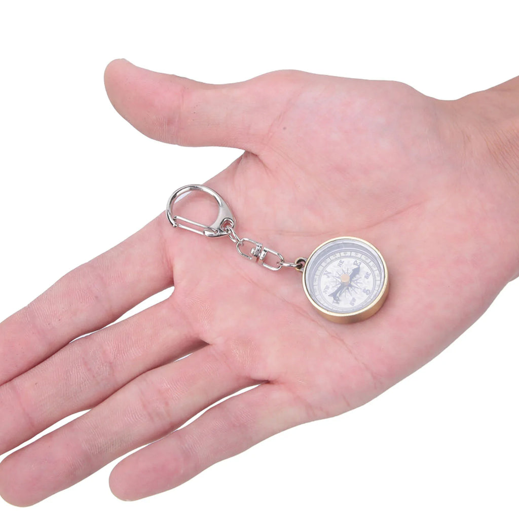 2PCS Lightweight Compass Keychain Vintage Zinc Alloy Pocket For Outdoor Camping/Travel/Direction Navigation Tool Survival Guide