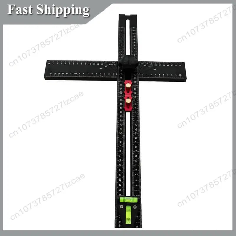 -A99Z Drawer Door Hole Drilling Template Drywall T Square Ruler Adjustable Positioning Ruler Drilling Positioning Ruler