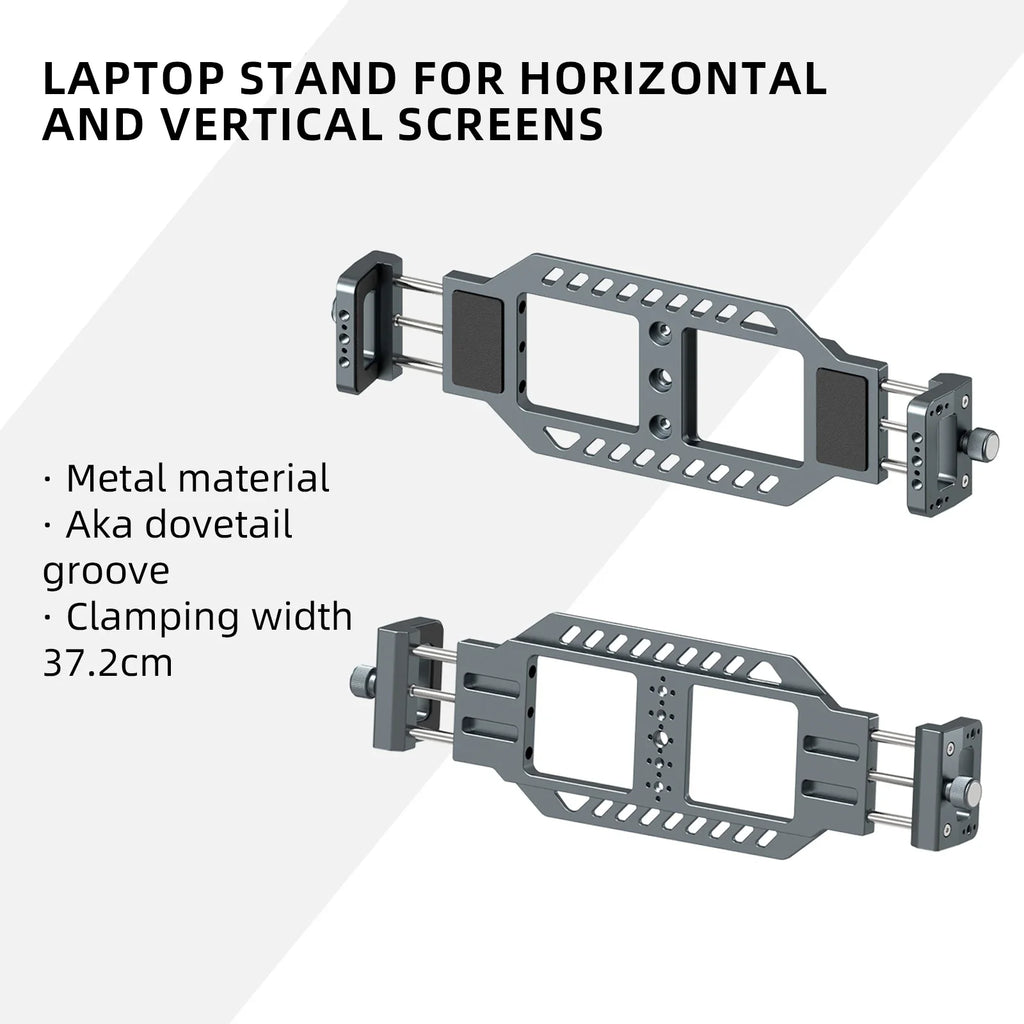 LEAPLIGHT Aluminum Alloy Laptop Stand Horizontal Vertical Screen Clamp Portable Holder W/ Arca Swiss Plate 1/4' Screw for Tripod