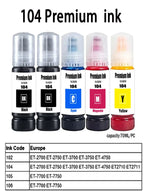104 Premium Ink Epson 104 Ink Bottle for Epson ET-2710 2711 2712 2714 2715 2720 2721 2726 ET-2821 ET-2825 Printer