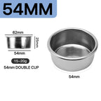 51mm 54mm 58mm Coffee Filter Basket Stainless Steel Coffee Powder Bowl Coffee Handle Bottomless Universal Coffee Powder Bowl