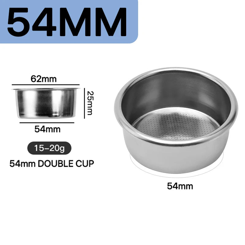 51mm 54mm 58mm Coffee Filter Basket Stainless Steel Coffee Powder Bowl Coffee Handle Bottomless Universal Coffee Powder Bowl