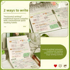 Multifunctional 120 Pages Loose-leaf Notebook Color Detachable Diary Book Grid Inner Pages Flip Up Hand Account Book Students