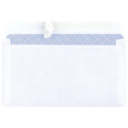 110ct White Press And Seal Security Envelopes, Self-Seal Mailing Letter Covers For Office Business Use