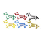 10-100pcs Creative Colorful Dachshund Paper Clips Cartoon Creative Metal Animal Special-shaped Bookmark Clip Paper Clamps
