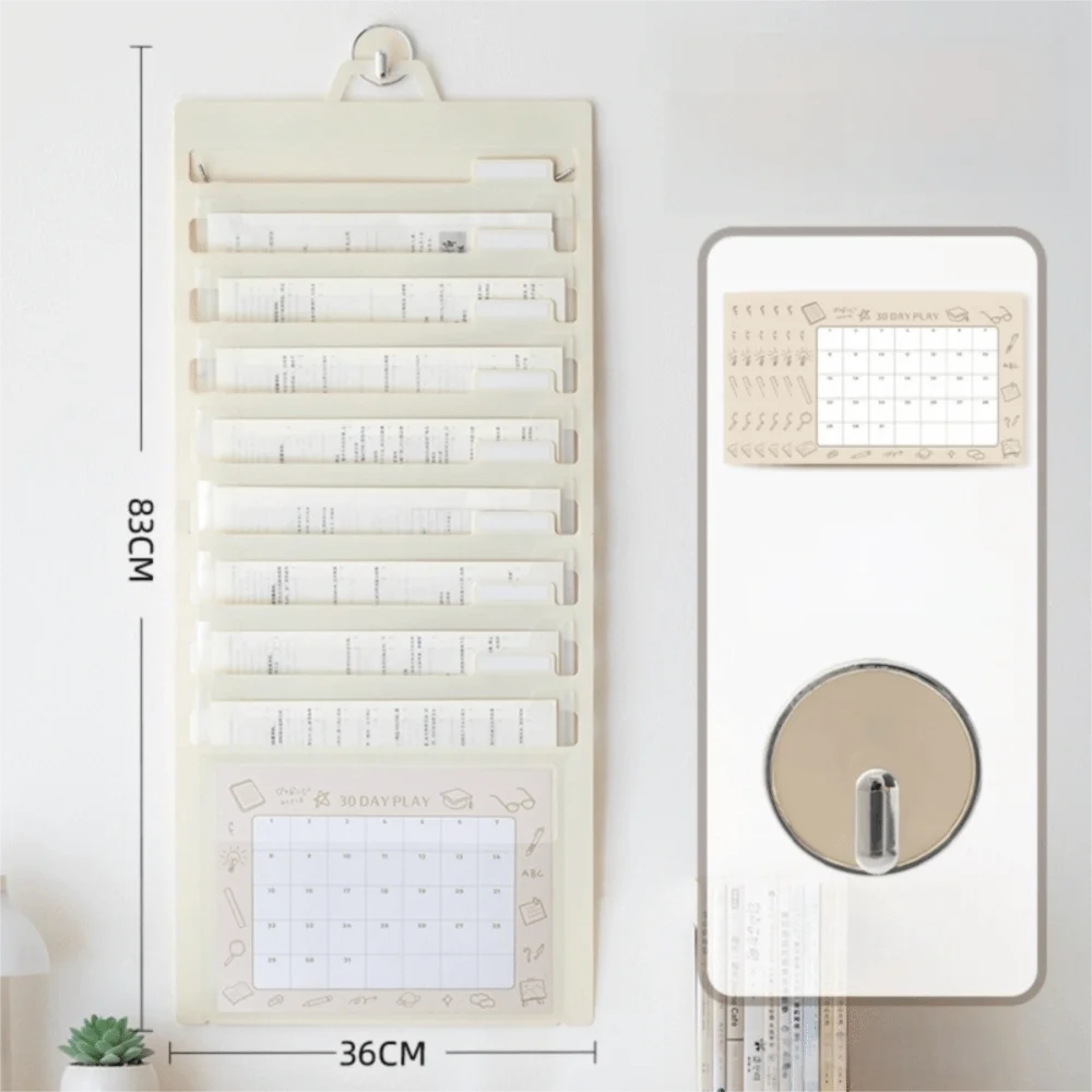 3/6/8 Pockets Wall Hanging File Folder Handheld Paper Organization A4 Paper Storage Bag Document Management