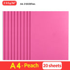 20Sheets 230G A4 Color Cardstock Paper Business Card Cardboard DIY Gifts Card Scrapbook Materials Drawing Card Art Supplies