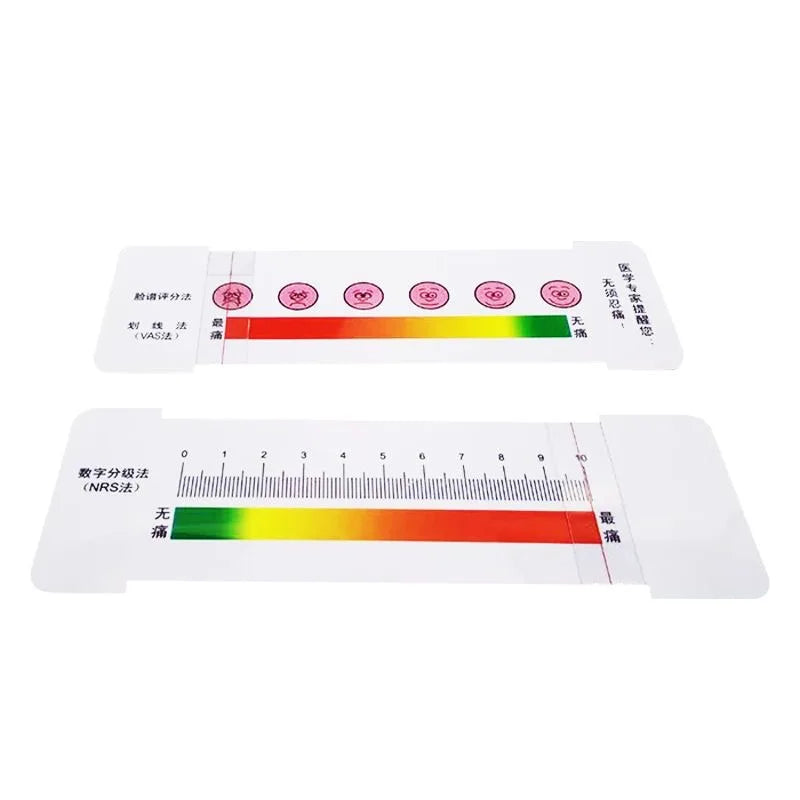 2 in 1 Pain Goniometer Spinal Goniometer Ruler Motion Tester Pain Rating Scale 360 Professional Medical Protractor Angle Ruler