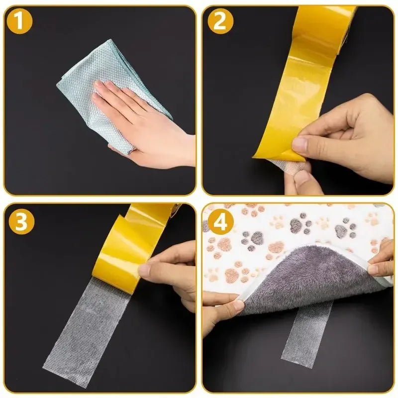 Extra Strong Double Sided Adhesive Tape Thin Super Strong Heavy Fixation Bookbinding Mesh Waterproof Powerful Grid Carpet Tape