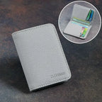 Multi-card Slot Solid Color Portable Leather Card Case Universal Bank Credit Card ID Bus Card Holder Travel Organizer Wallets