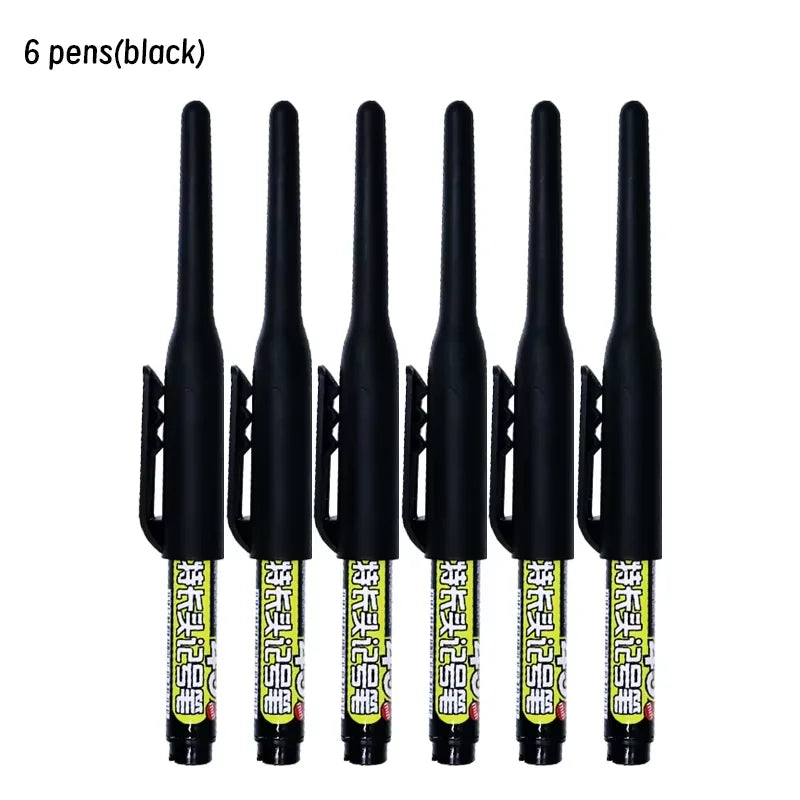 Lot 45mm Waterproof Long Head Nib Deep Hole Markers Pen Tile Carpenter Pen Multi-purpose for Woodworking Black/Blue/Red Ink